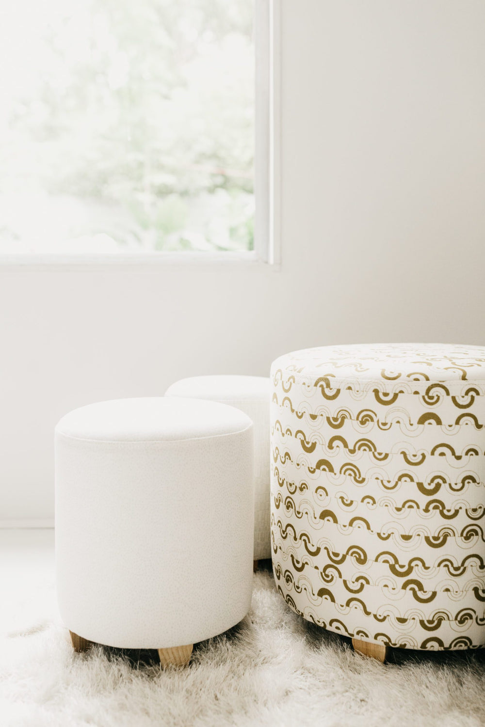 Palizada in Neptune Small Round Ottoman - at300nelson