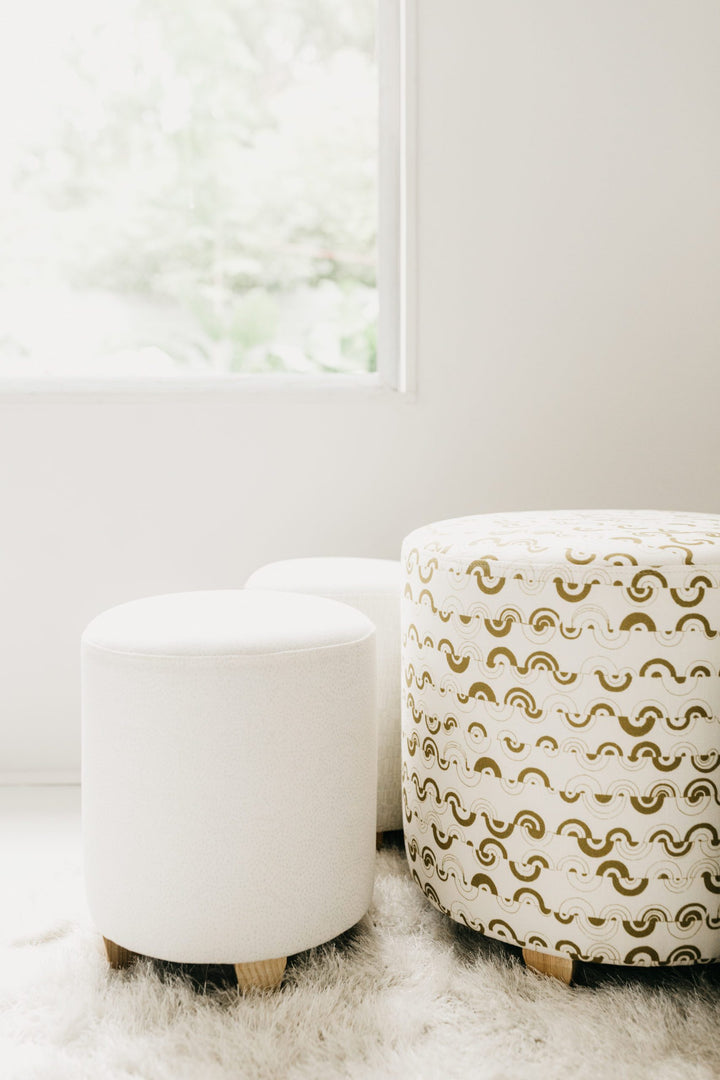 Palizada in Neptune Small Round Ottoman - at300nelson