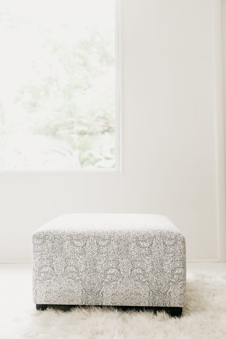 Palizada in Albatross 25" x 27" x 15" Large Ottoman - at300nelson