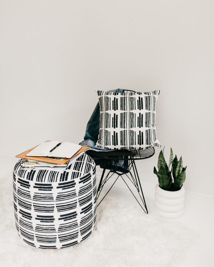 Marguerite in Clairvoyant Large Round Ottoman - at300nelson